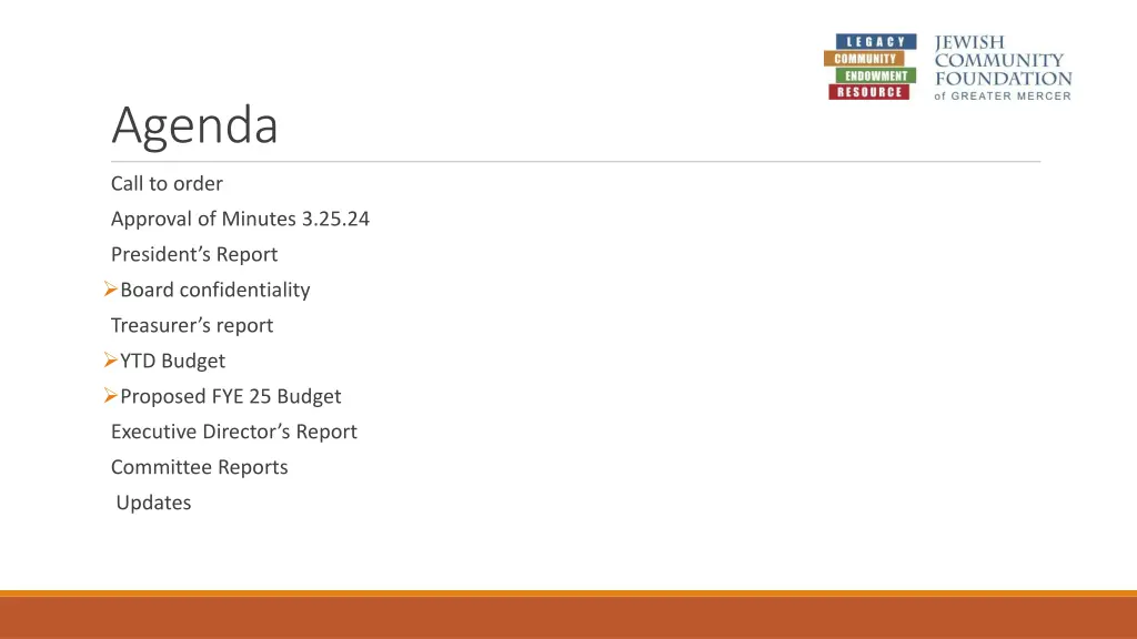 agenda