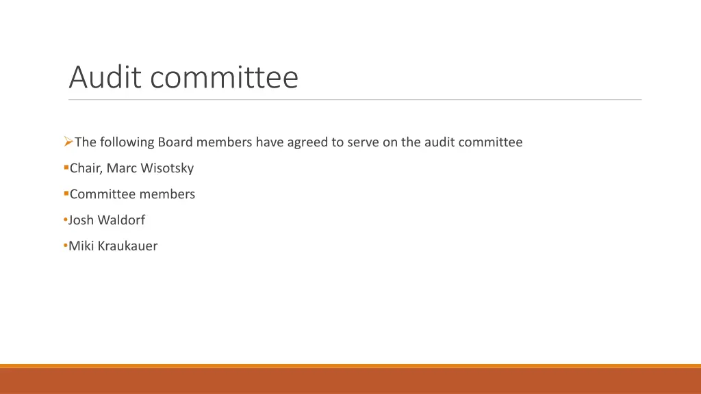 audit committee