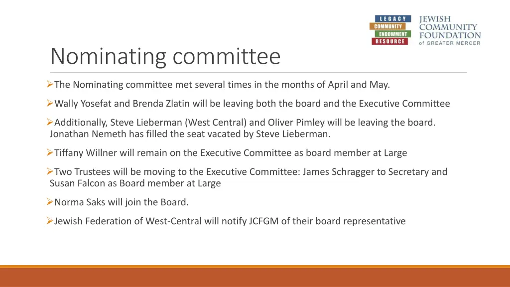 nominating committee