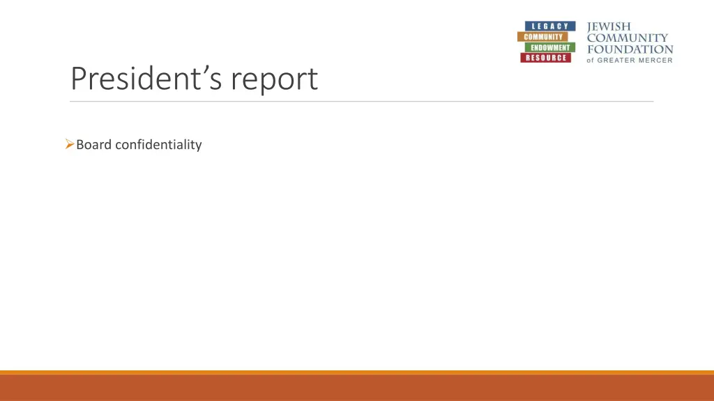 president s report