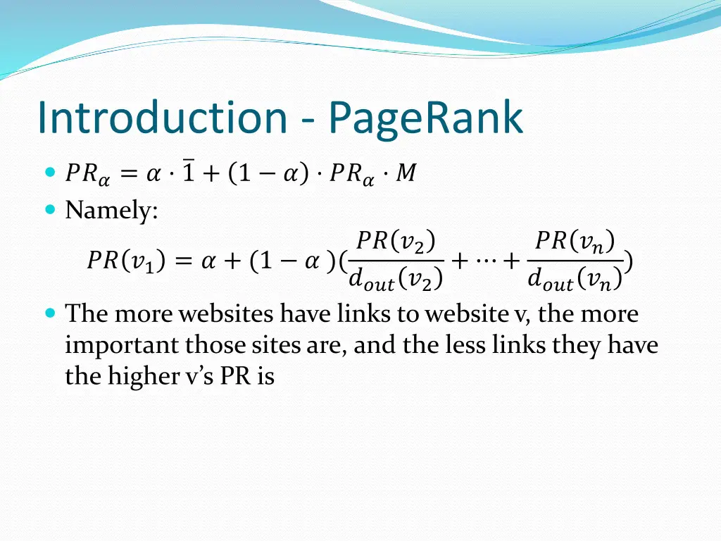 introduction pagerank 1 1 namely 1 1 2