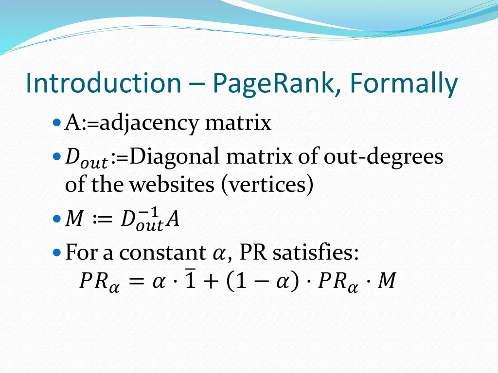 introduction pagerank formally