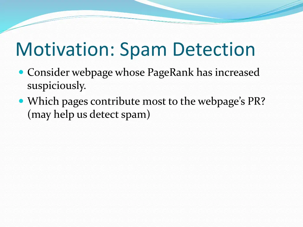 motivation spam detection