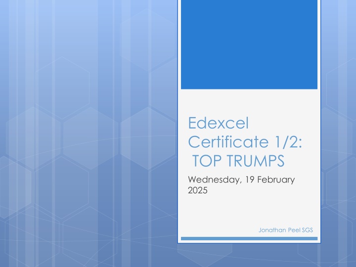 edexcel certificate 1 2 top trumps wednesday