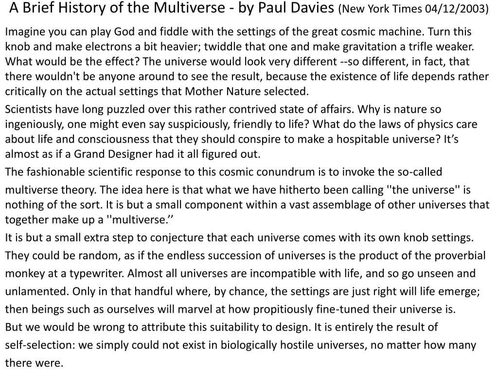 a brief history of the multiverse by paul davies