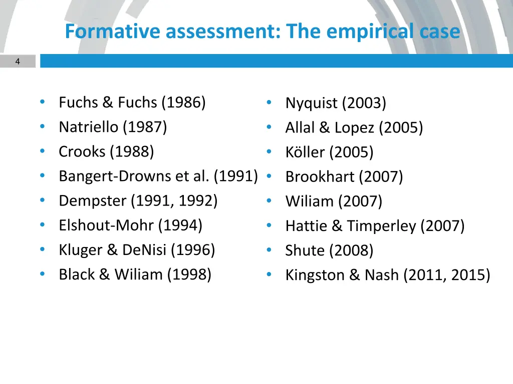 formative assessment the empirical case