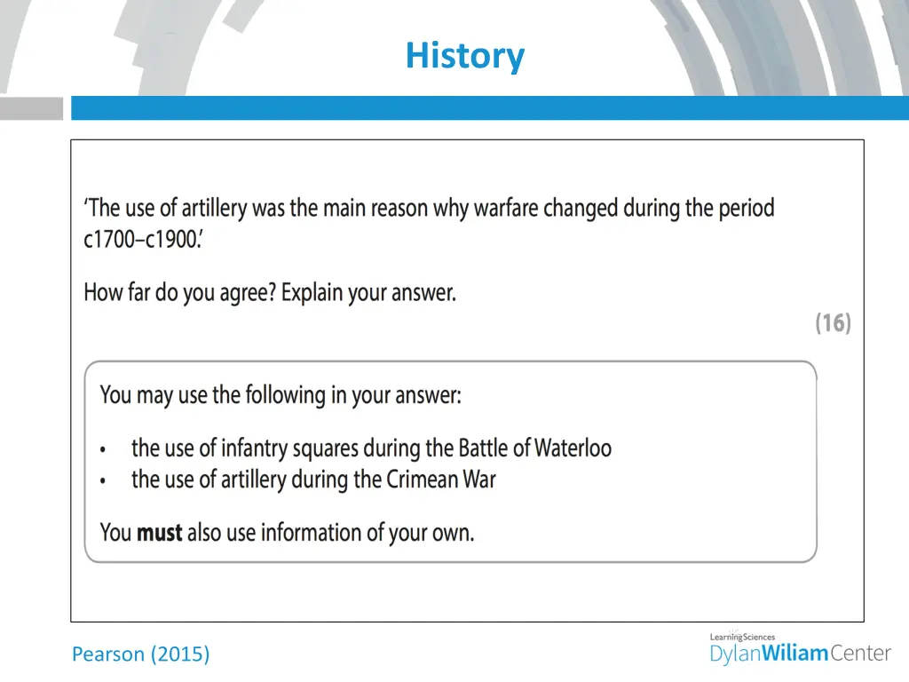history