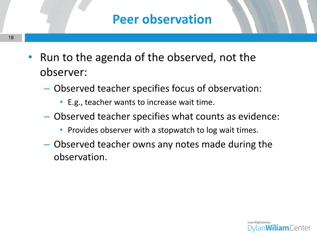 peer observation