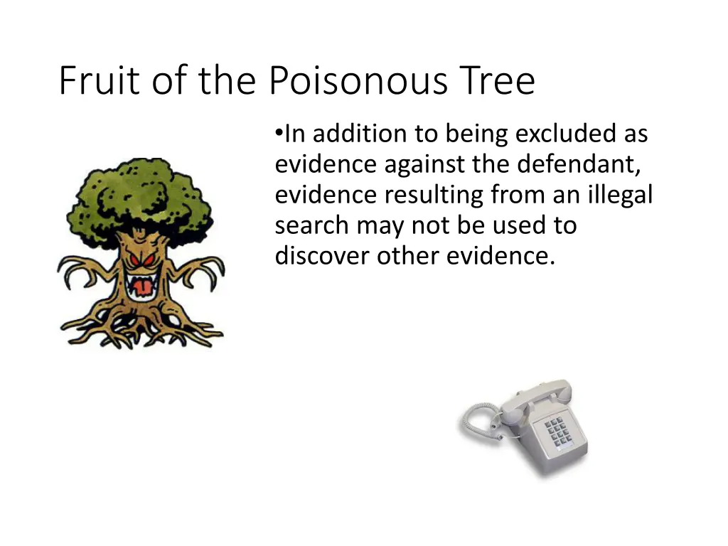 fruit of the poisonous tree in addition to being
