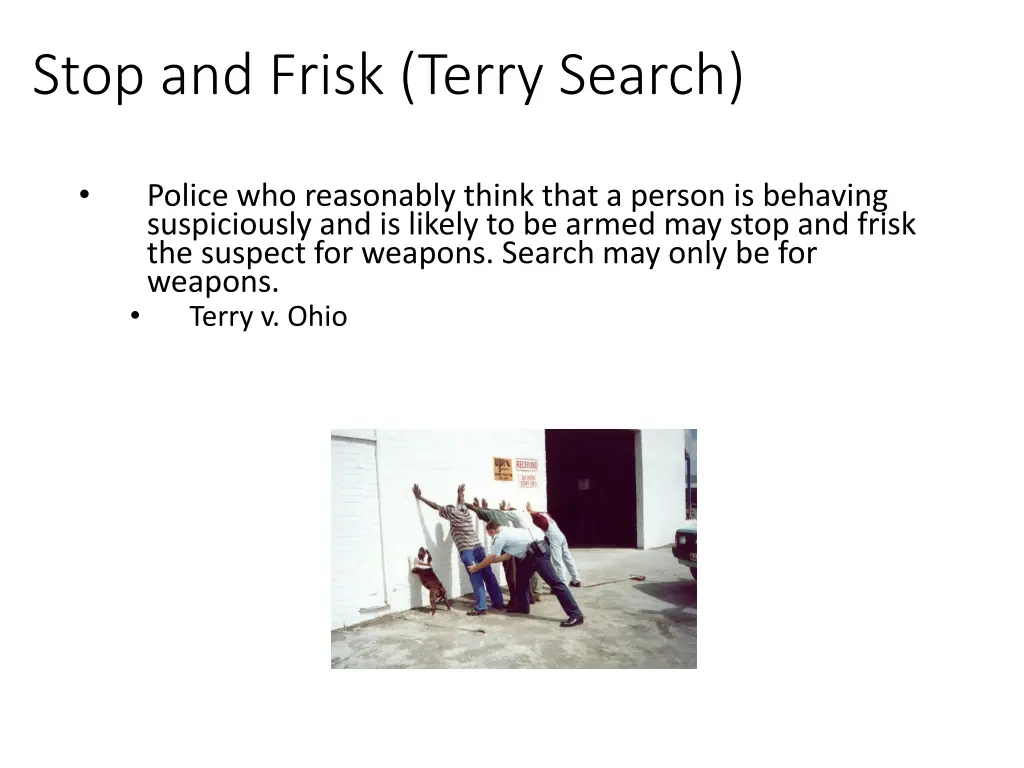 stop and frisk terry search
