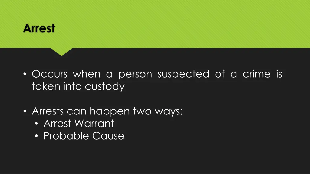 arrest
