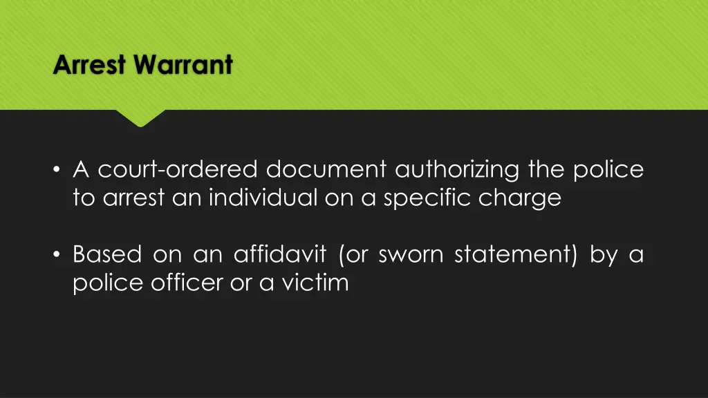 arrest warrant