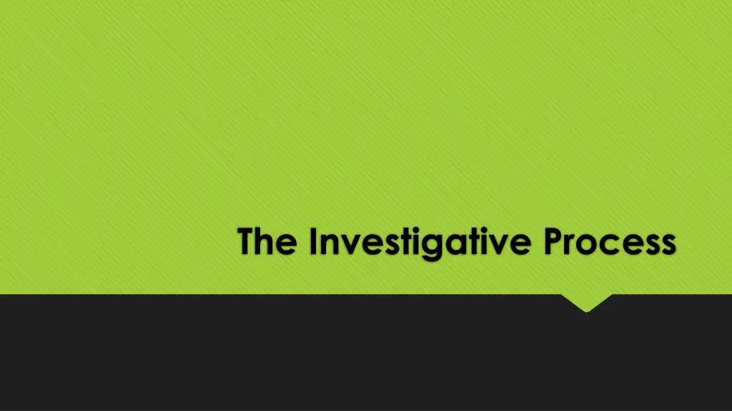 the investigative process