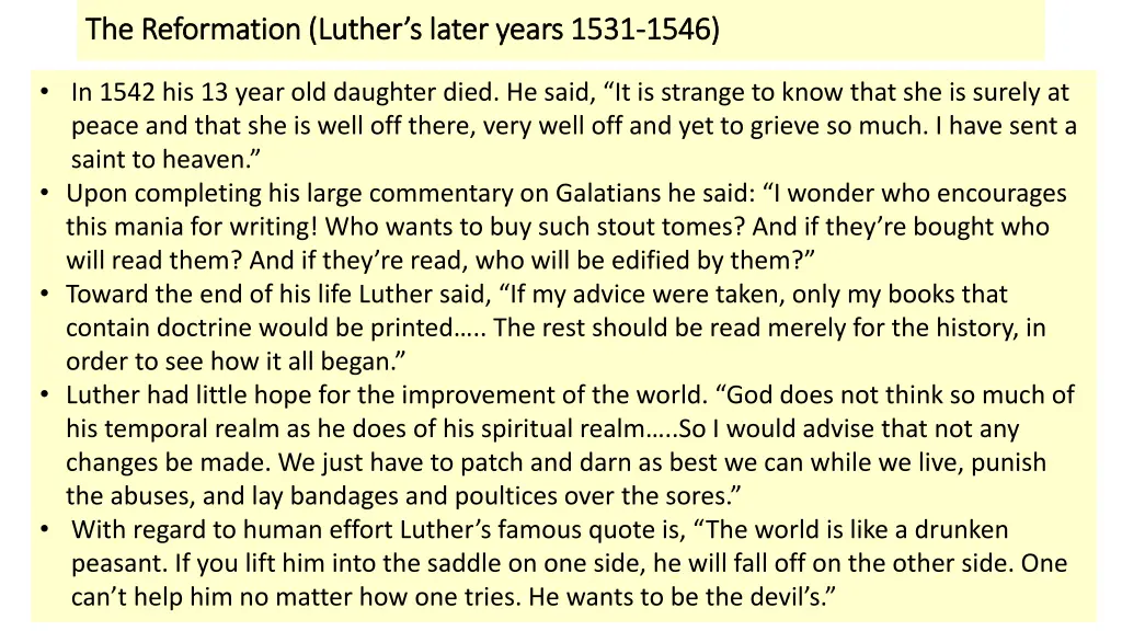 the reformation luther s later years 1531 1