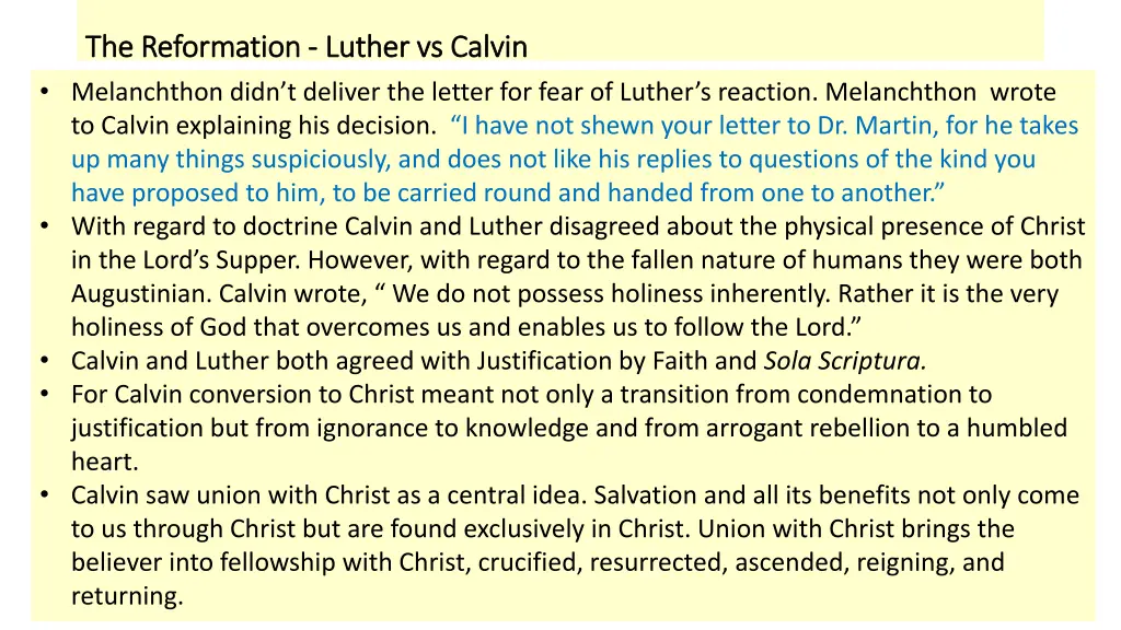 the reformation the reformation luther vs calvin 1
