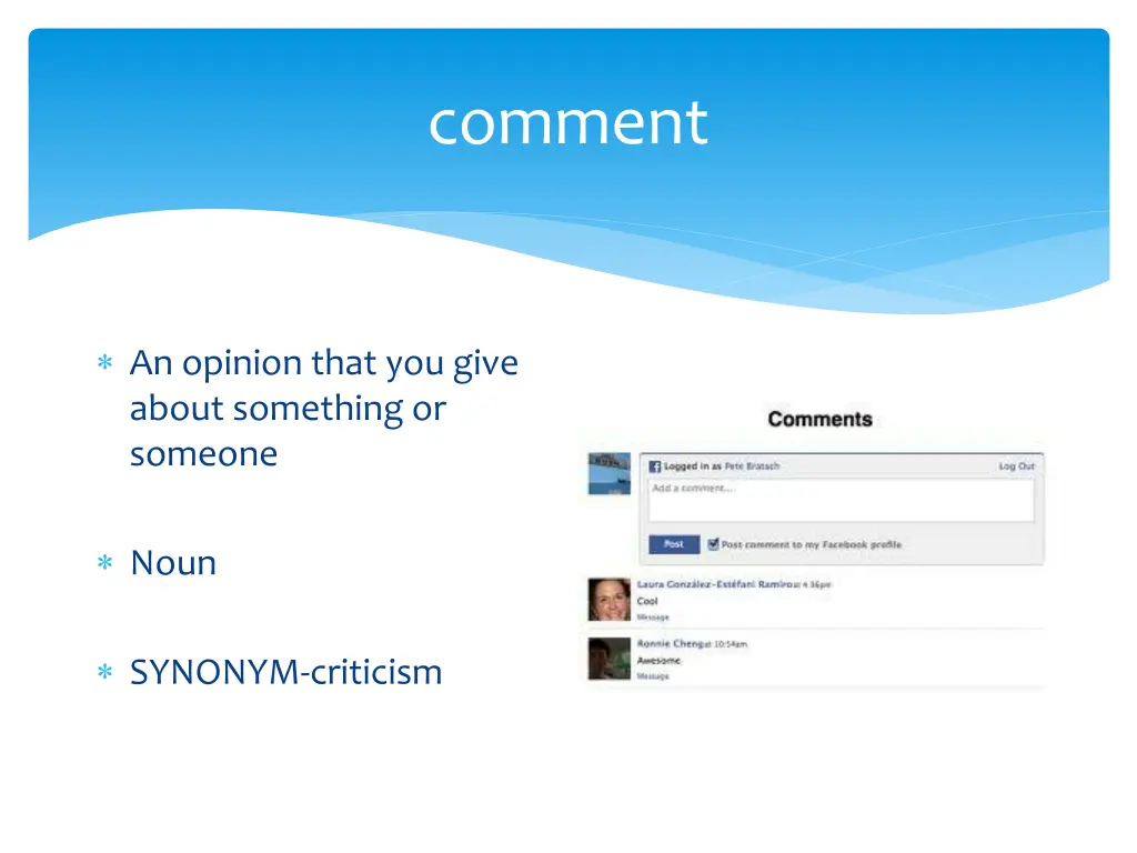 comment