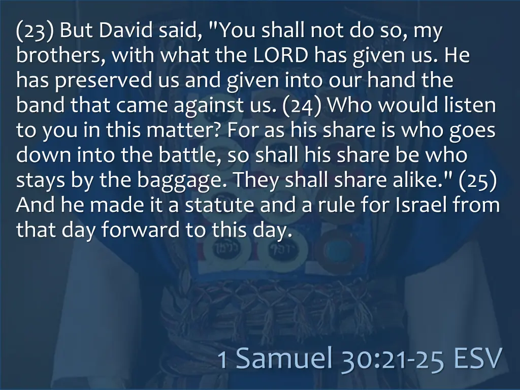 23 but david said you shall not do so my brothers