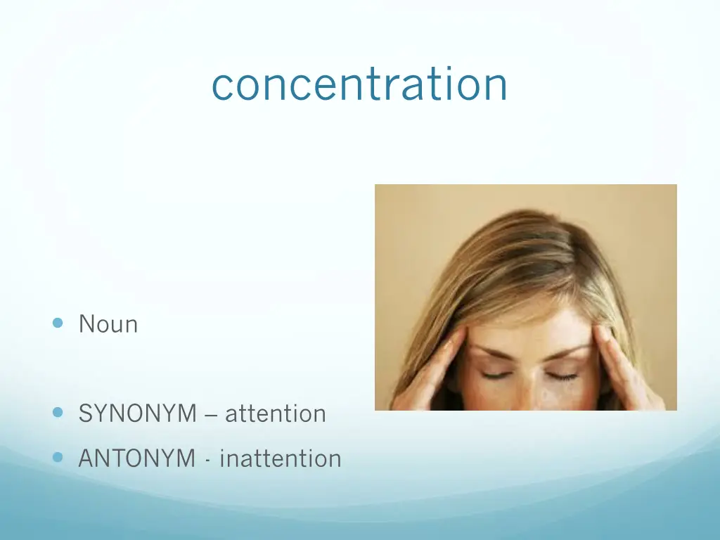 concentration