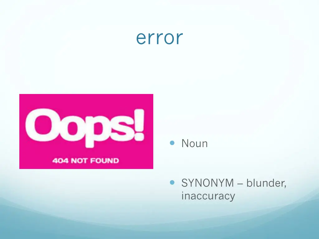 error