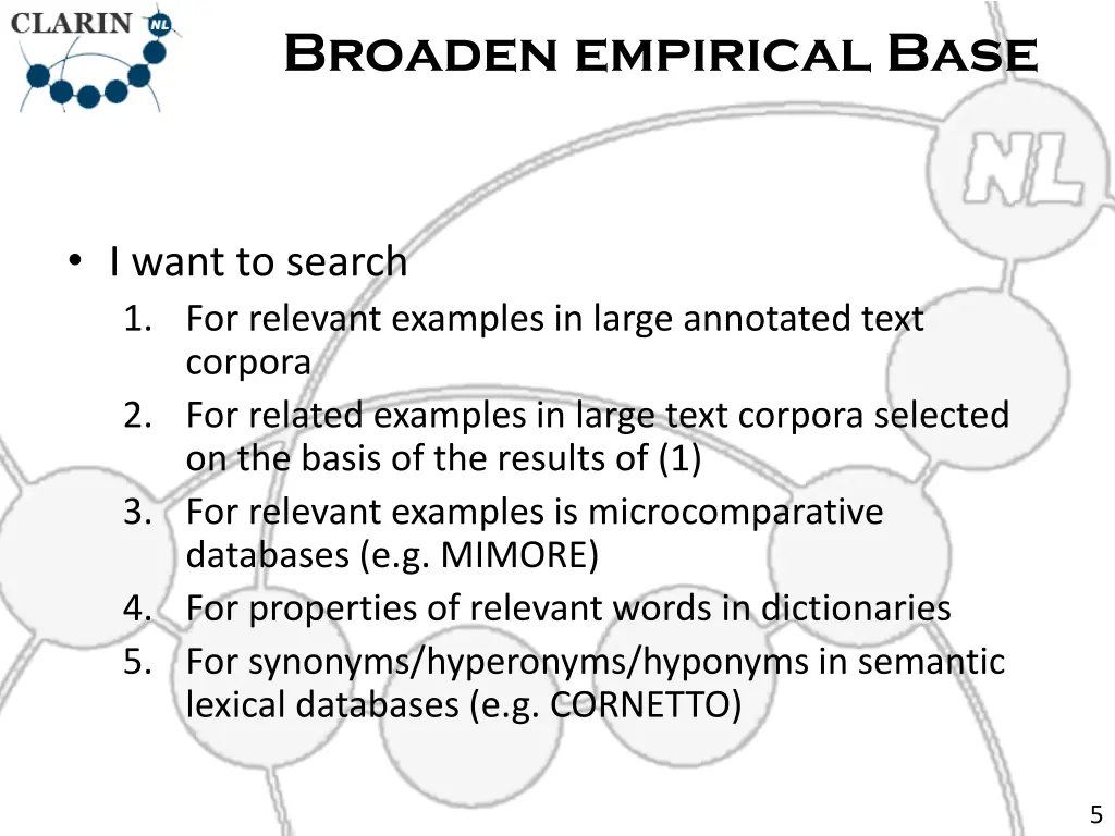 broaden empirical base
