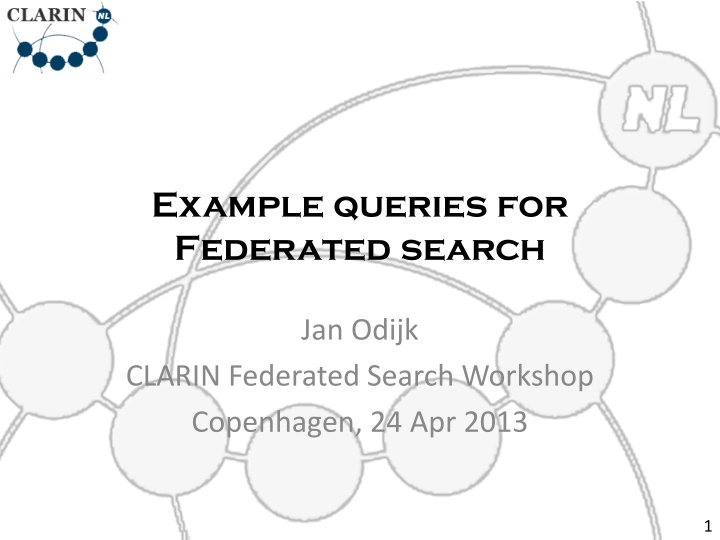example queries for federated search