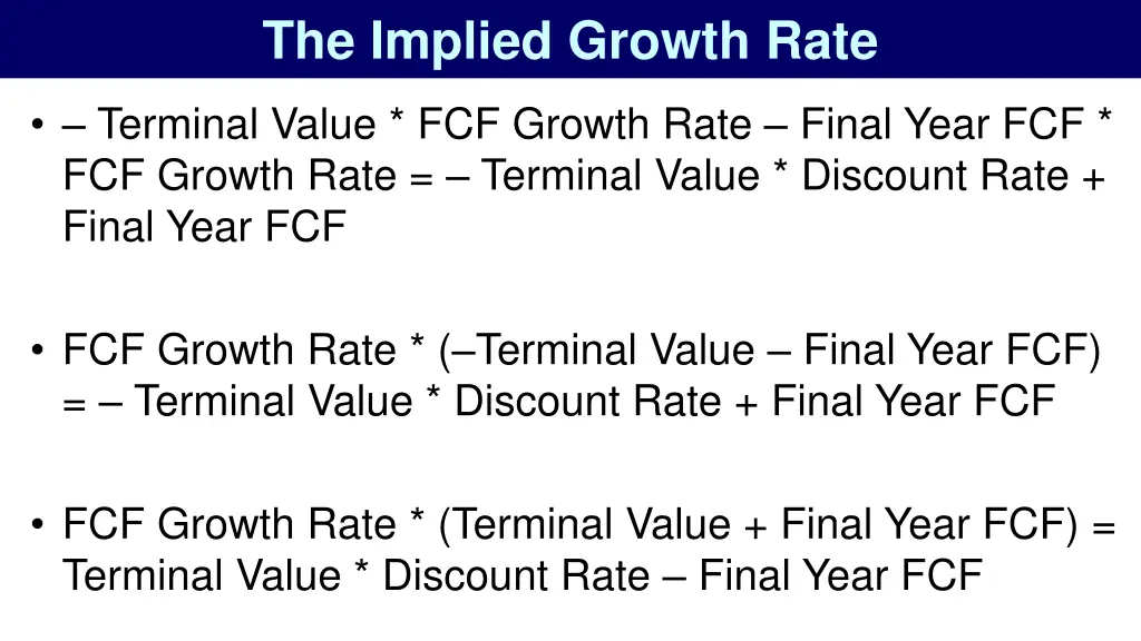 the implied growth rate 2