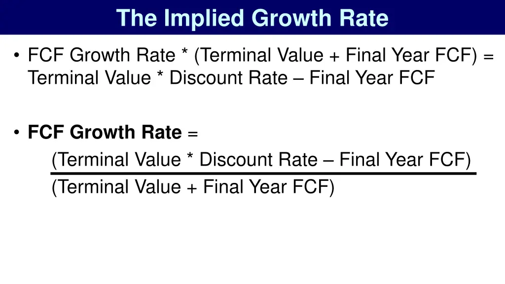 the implied growth rate 3