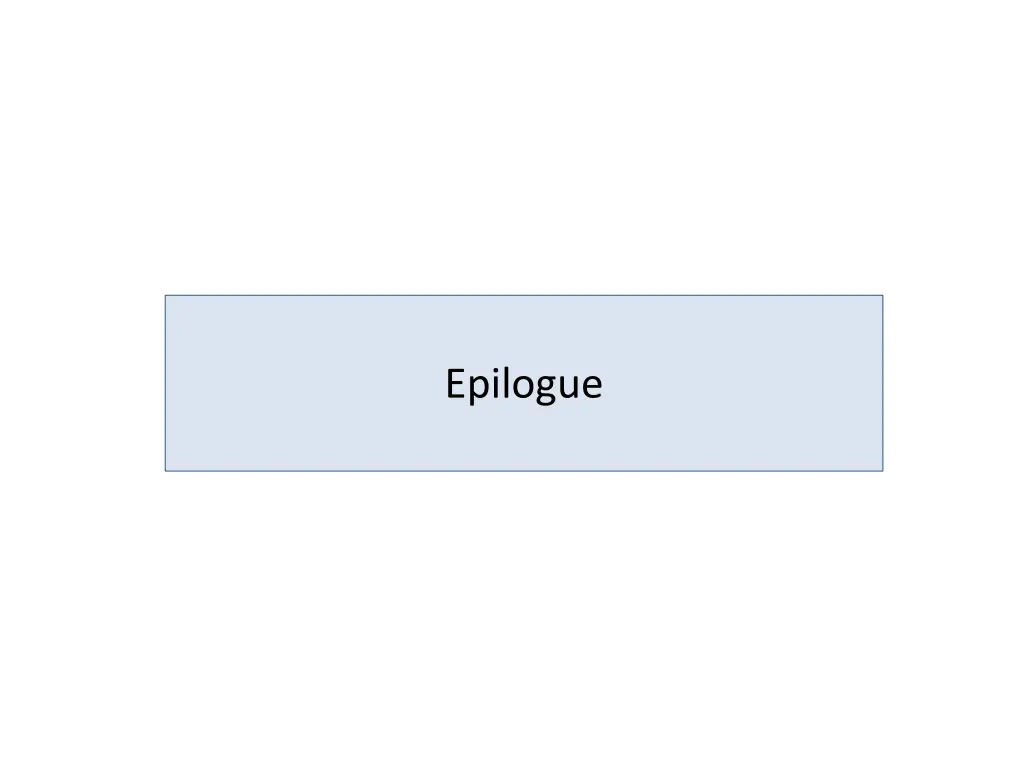 epilogue