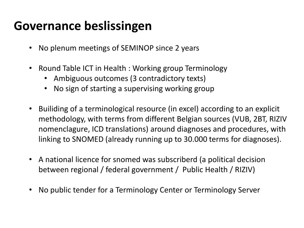 governance beslissingen