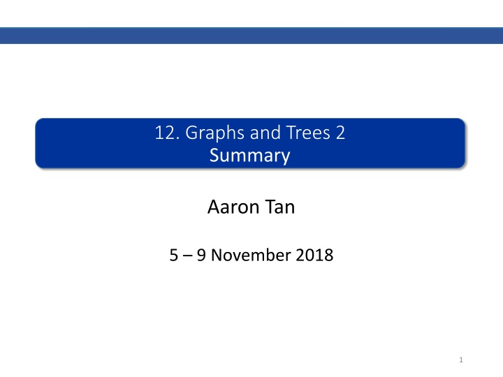 12 graphs and trees 2 summary