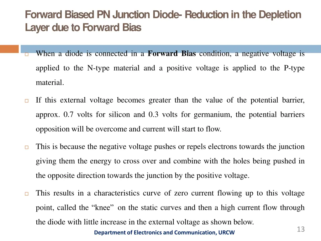 forwardbiasedpnjunctiondiode reductionin