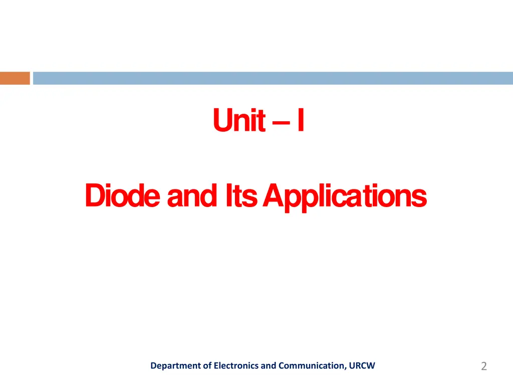 unit i