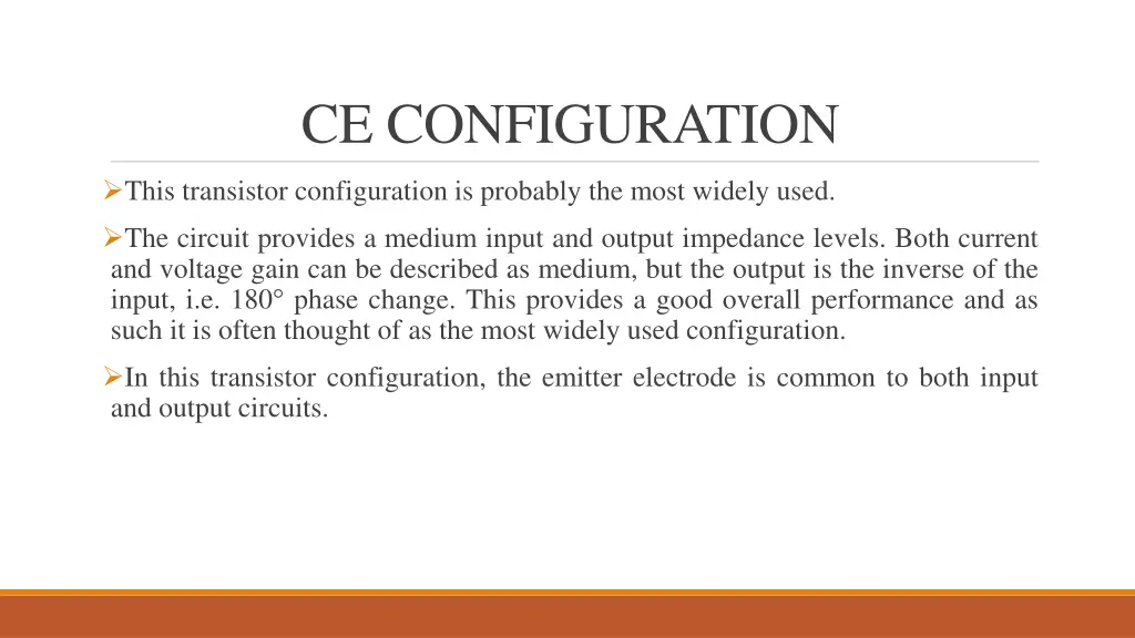 ce configuration