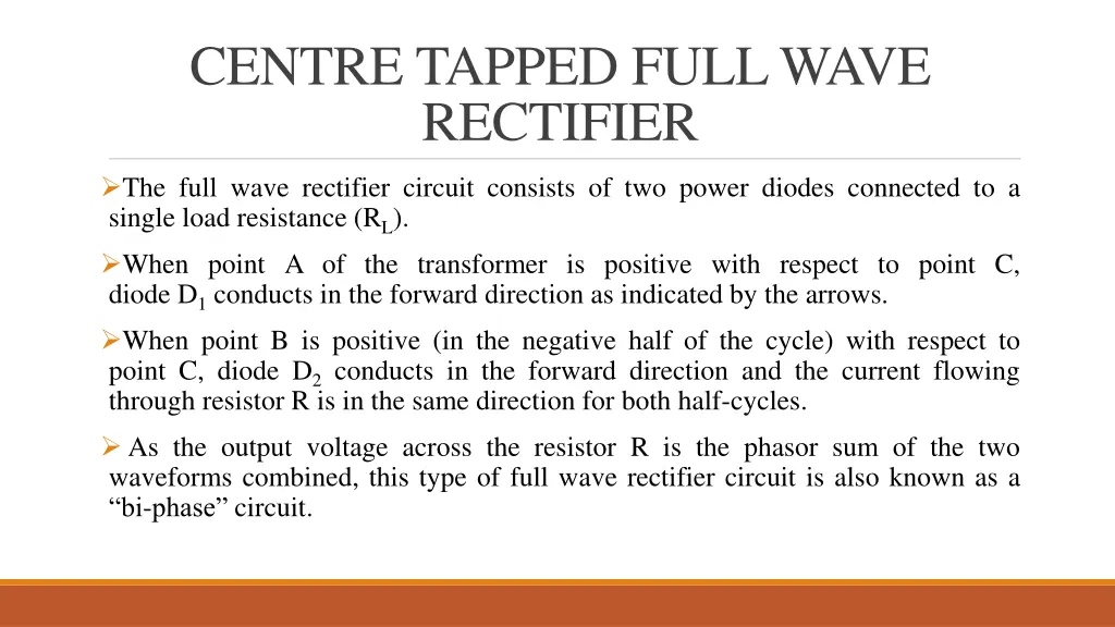 centre tapped full wave rectifier 1