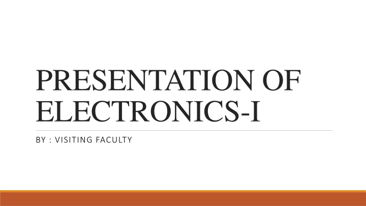 presentation of electronics i