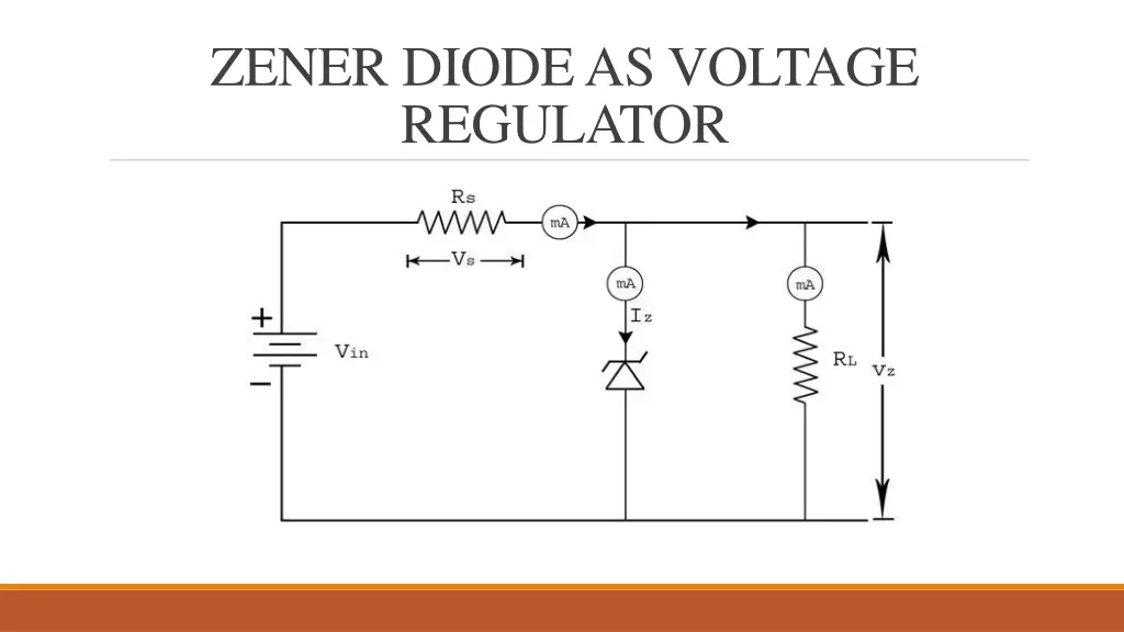 zener diode as voltage regulator