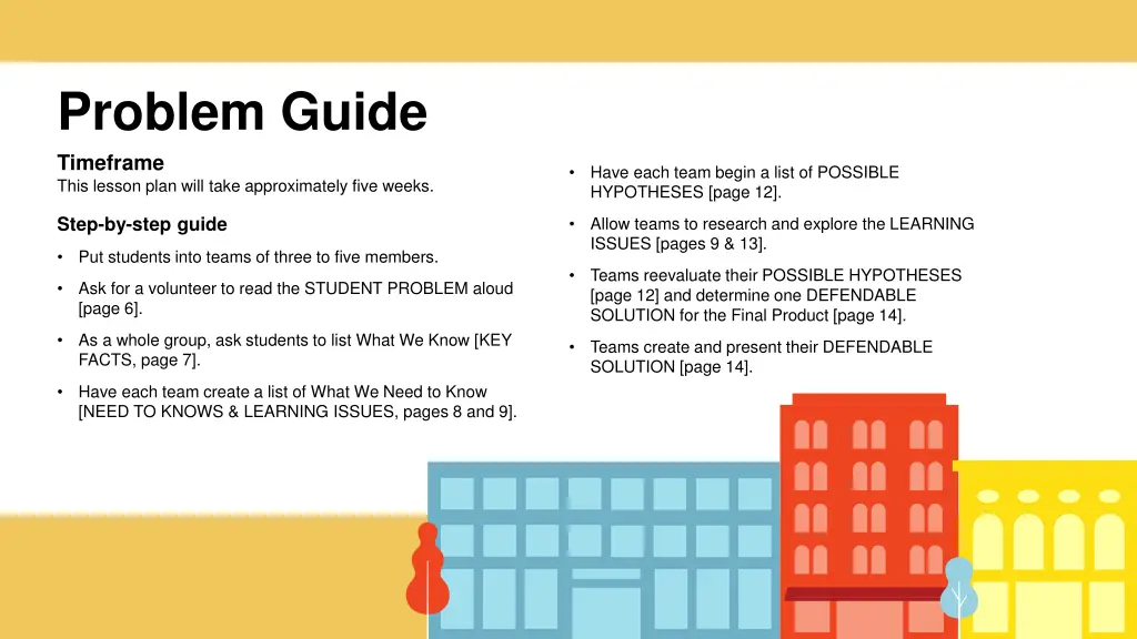 problem guide timeframe this lesson plan will