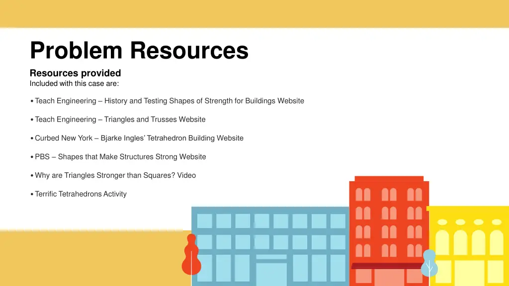problem resources resources provided included