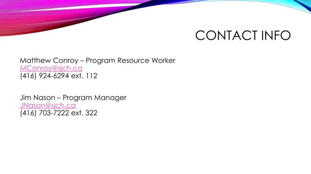 contact info