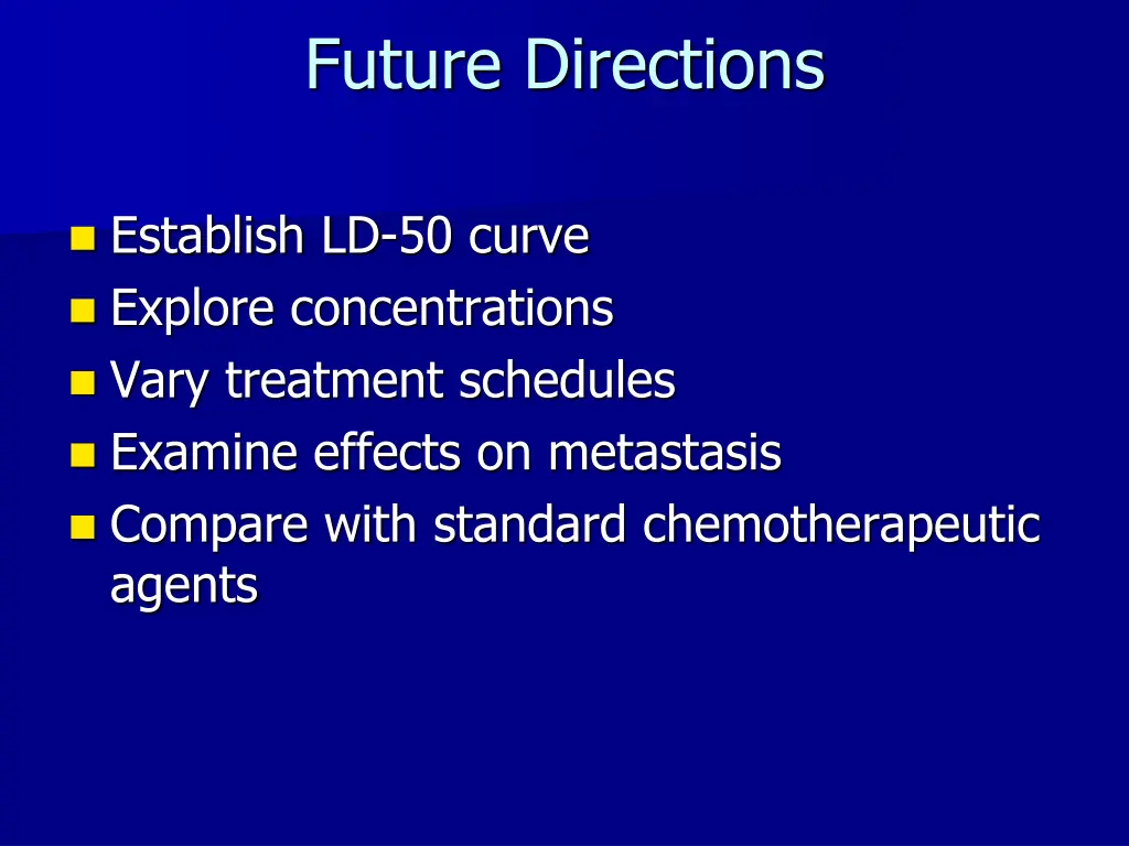future directions