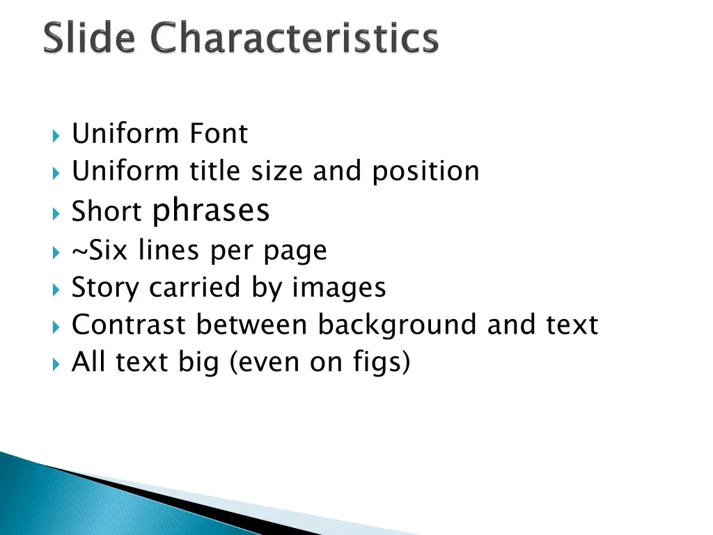 uniform font uniform title size and position