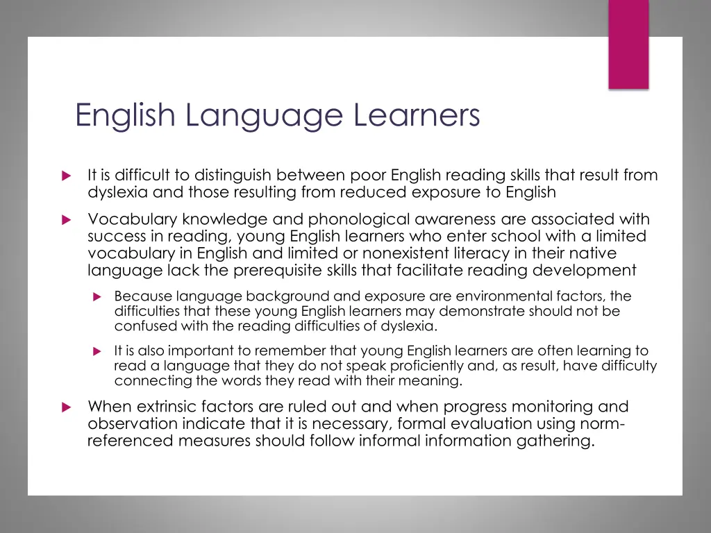 english language learners