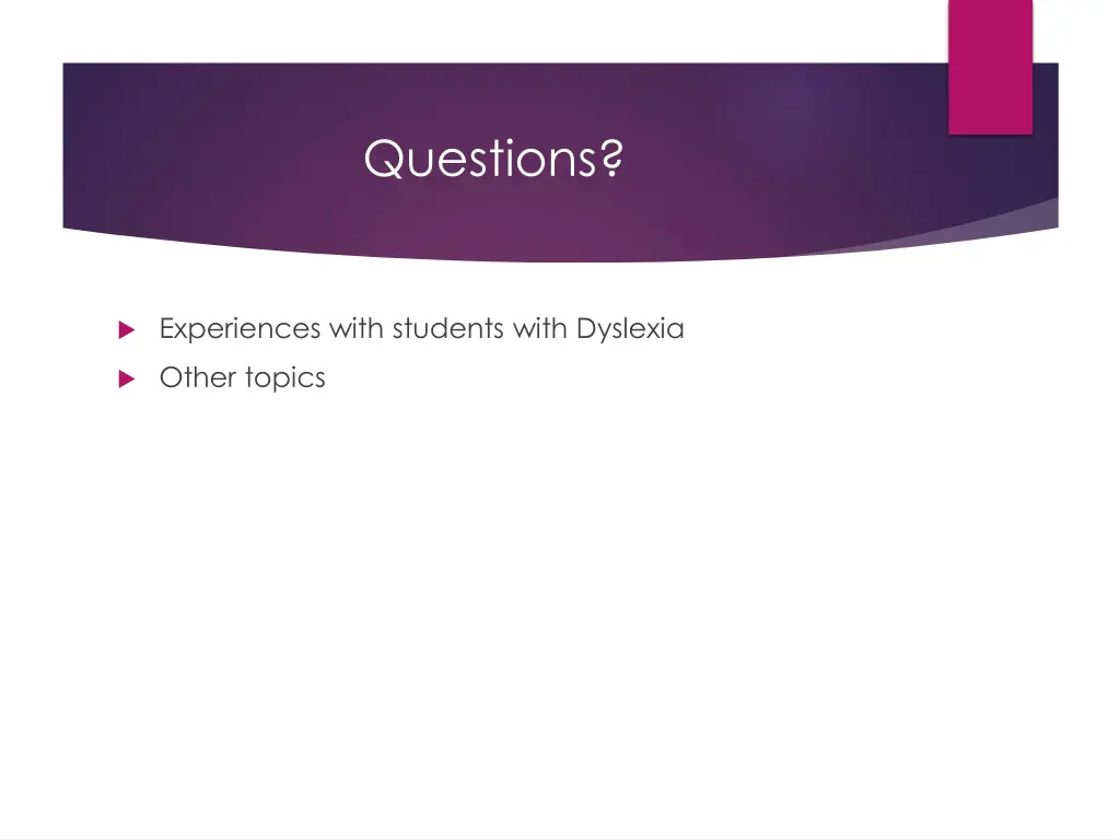 questions