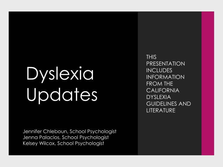 this presentation includes information from