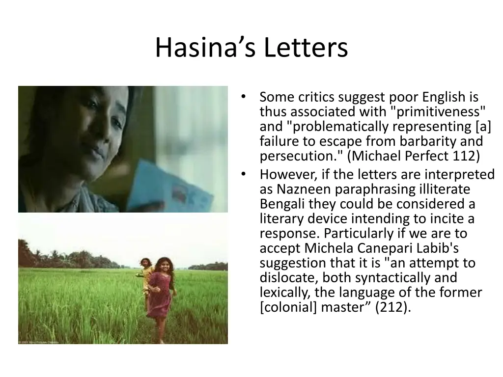 hasina s letters