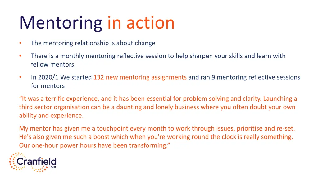 mentoring in action