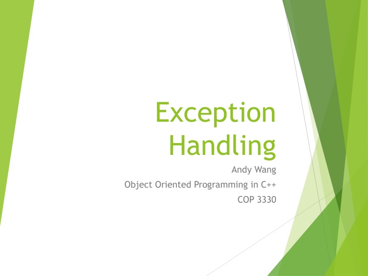 exception handling