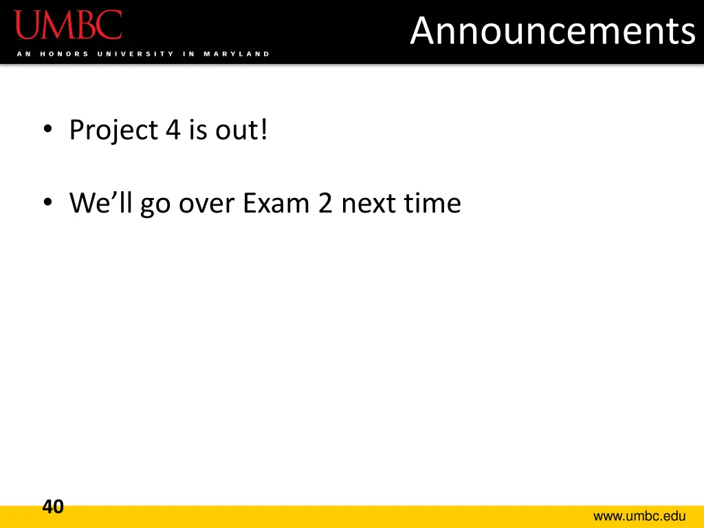 announcements