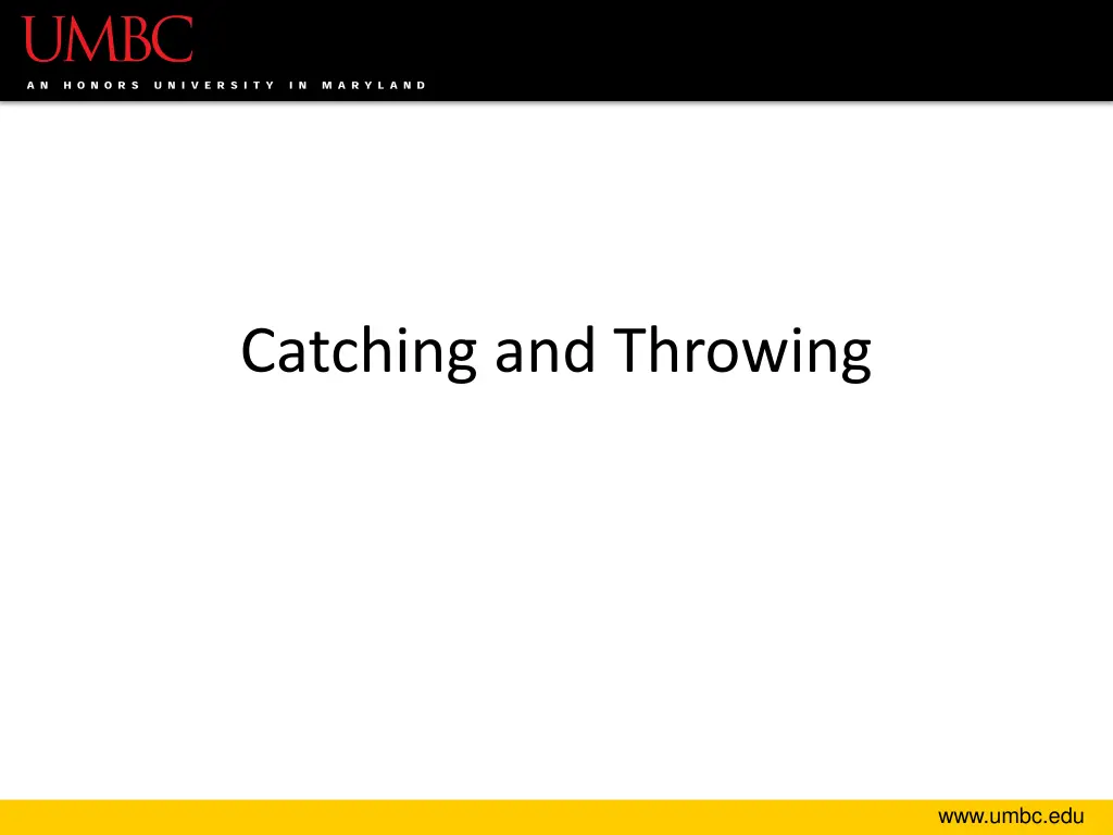 catching and throwing
