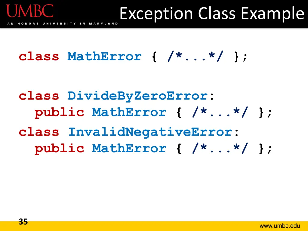 exception class example